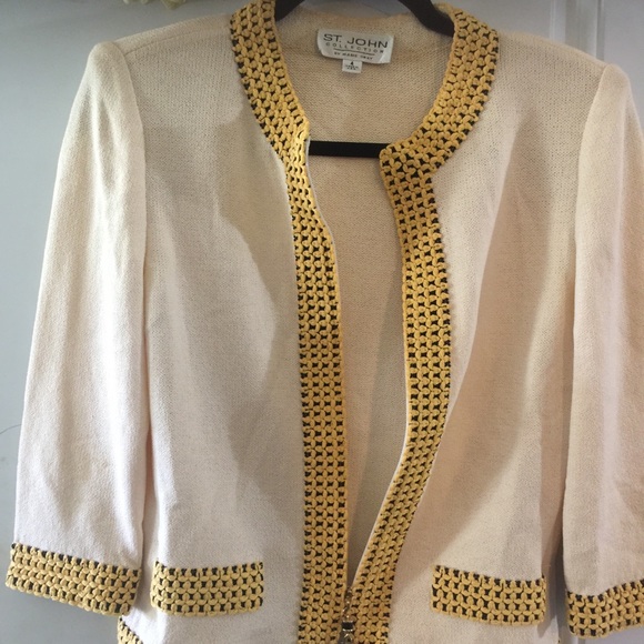 St John Couture 3/4 sleeve zippered blazer - Picture 5 of 8